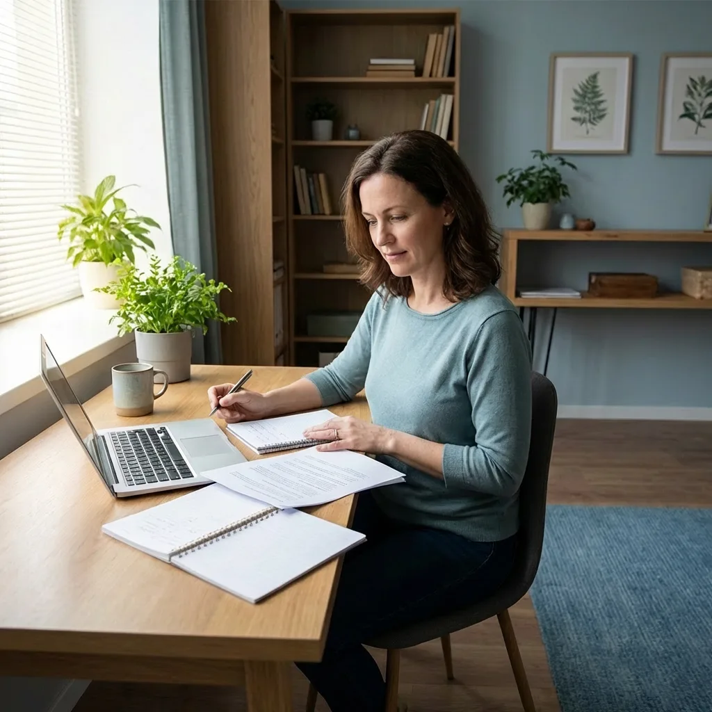 AANWC Health Coach Professional Identity and Credibility AANWC board certified health coach working confidently in a professional workspace supported by AANWC health coach board certification