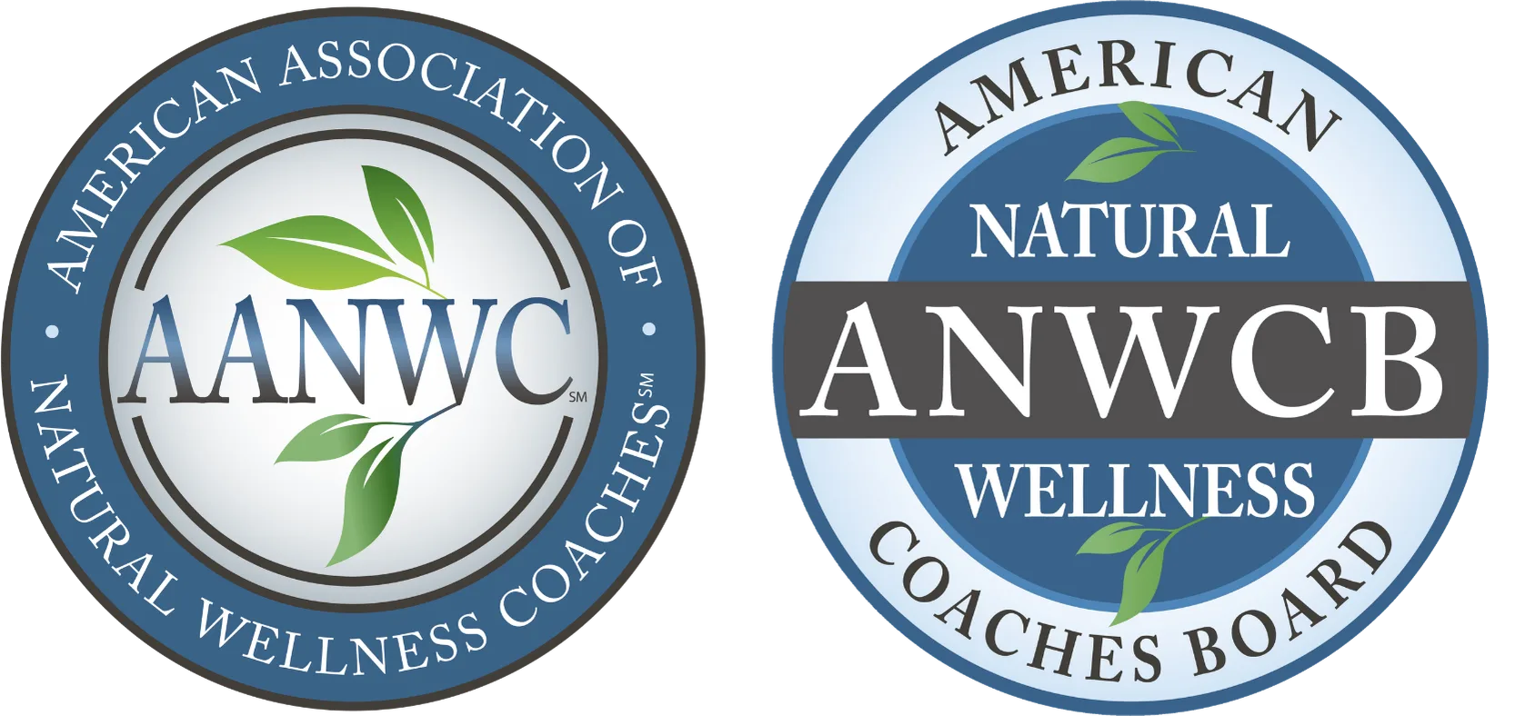 AANWC and ANWCB logos representing the American Association of Natural Wellness Coaches and American Natural Wellness Coaches Board