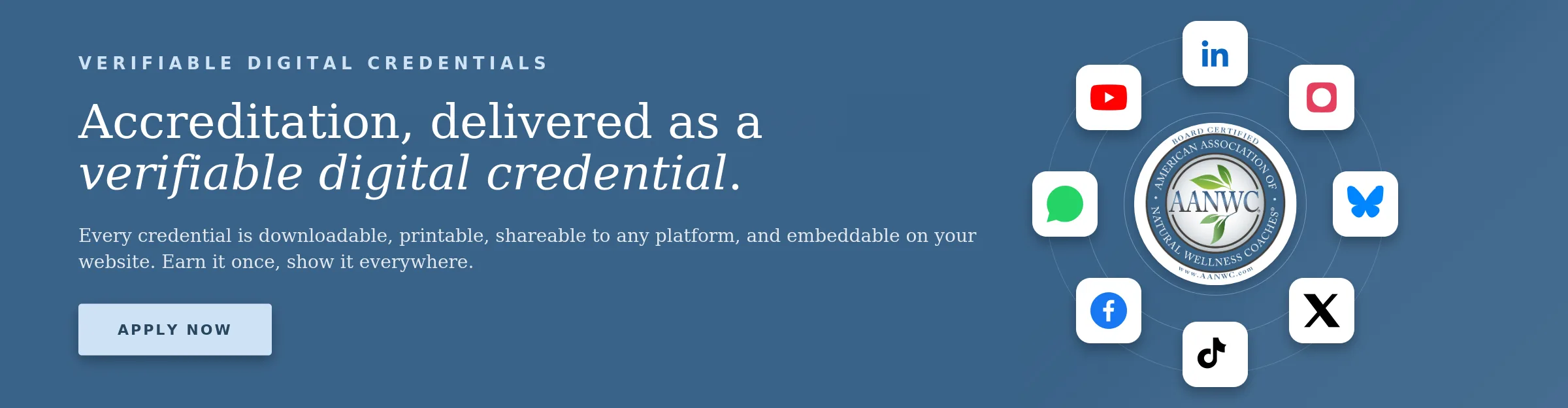 AANWC verifiable digital accreditation credential